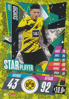Jadon Sancho Borussia Dortmund 2020/21 Topps Match Attax CL Star Players #SP11
